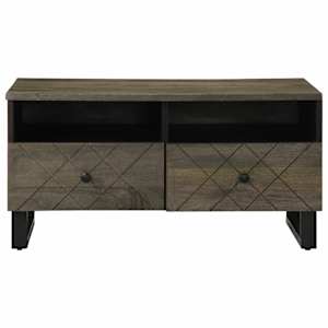 Konferenční stolek černý 80x54x40 cm masivní mangovníkové dřevo - obrázek 3