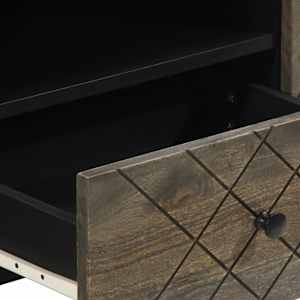 TV skříňka černá 105x33x46 cm masivní mangovníkové dřevo - obrázek 8