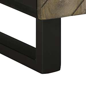 TV skříňka černá 105x33x46 cm masivní mangovníkové dřevo - obrázek 9
