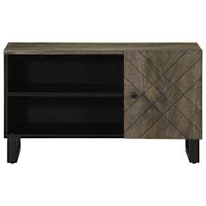 TV skříňka černá 80 x 33 x 46 cm masivní mangovníkové dřevo - obrázek 3