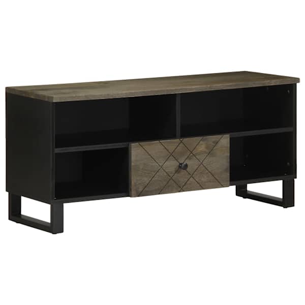 vidaXL telerialus, must, 100 x 33 x 46 cm, mangopuit