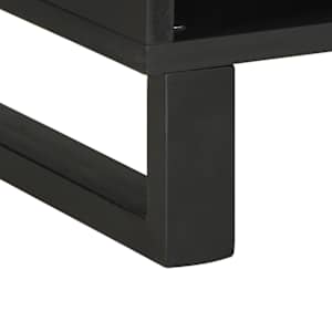 TV skříňka černá 100 x 33 x 46 cm masivní mangovníkové dřevo - obrázek 8