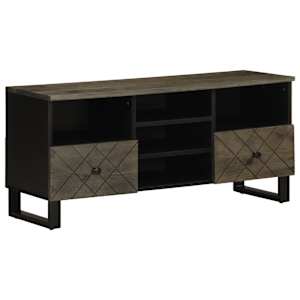 vidaXL telerialus, must, 100 x 33 x 46 cm, mangopuit