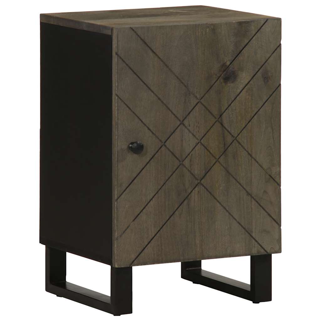 vidaXL Badschrank Schwarz 38x33x58 cm Massivholz Mango