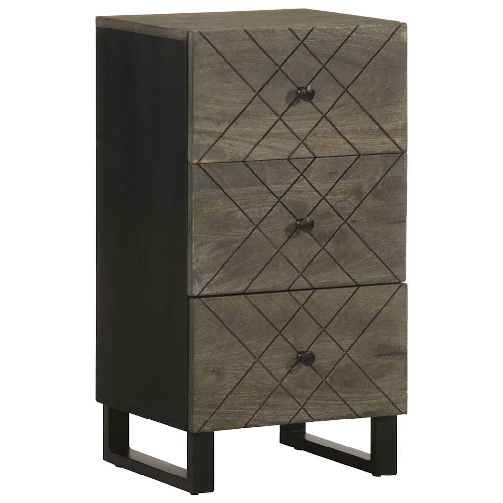 vidaXL Sideboard Schwarz 40x33x75 cm Massivholz Mango