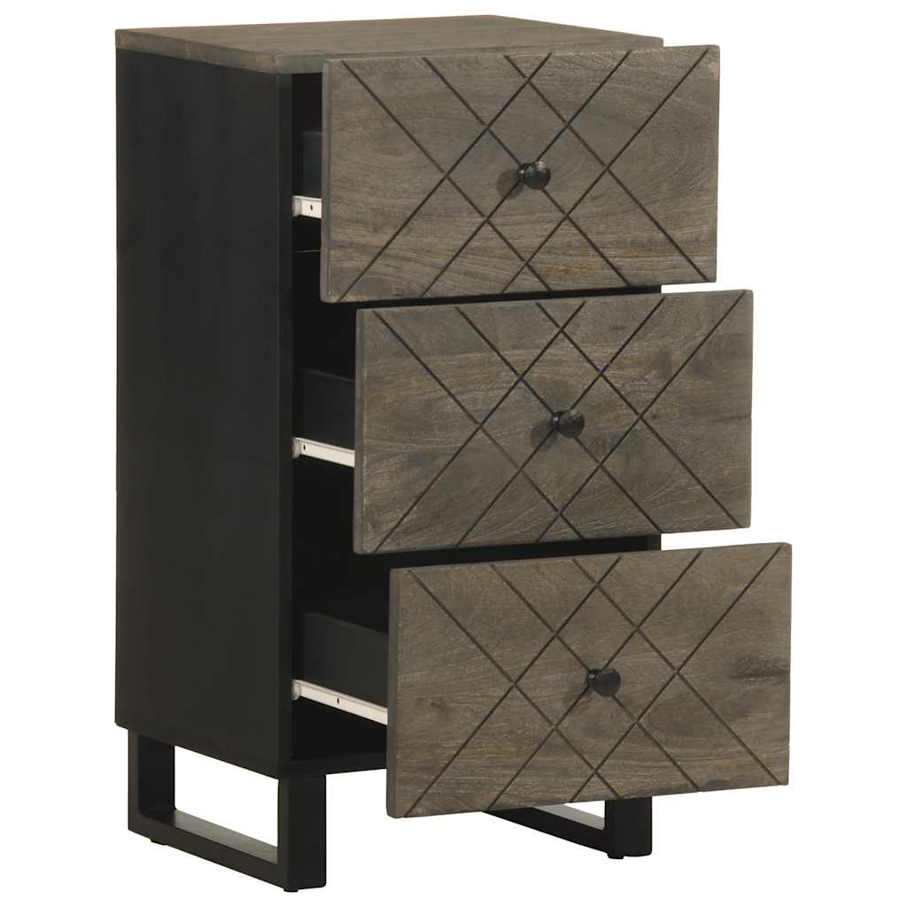Thumbnail - vidaXL Sideboard Schwarz 40x33x75 cm Massivholz Mango