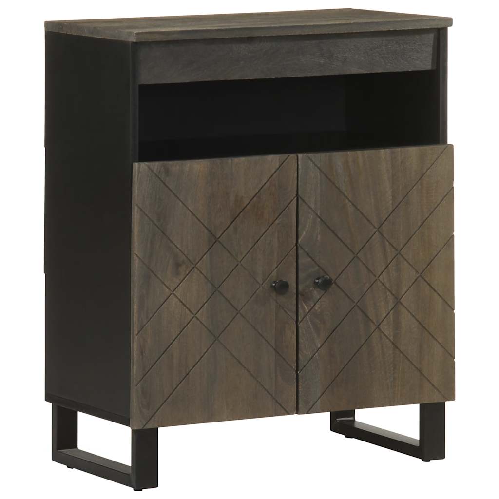 vidaXL Sideboard Schwarz 60x33x75 cm Massivholz Mango