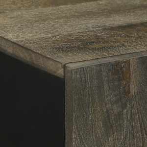 Příborník černá 90x33x75 cm masivní mangovníkové dřevo - obrázek 6