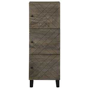 Skříň highboard černá 40x33x110 cm masivní mangovníkové dřevo - obrázek 3