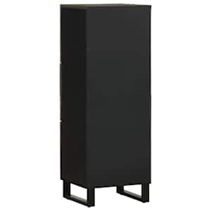 Skříň highboard černá 40x33x110 cm masivní mangovníkové dřevo - obrázek 5