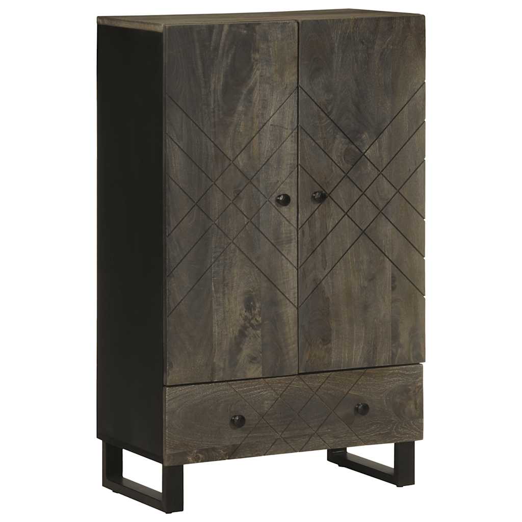 vidaXL Skříň highboard černá 60x33x100 cm masivní mangovníkové dřevo