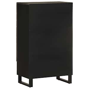 Skříň highboard černá 60x33x100 cm masivní mangovníkové dřevo - obrázek 5