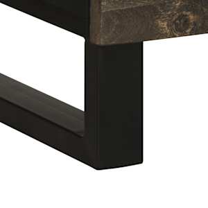 Skříň highboard černá 60x33x100 cm masivní mangovníkové dřevo - obrázek 8