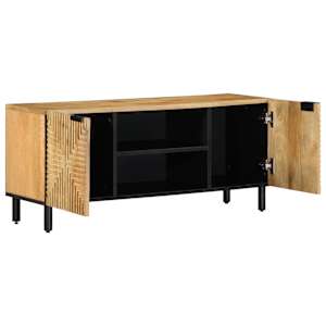 TV skříňka hnědý 105x33x46 cm masivní mangovníkové dřevo - obrázek 3