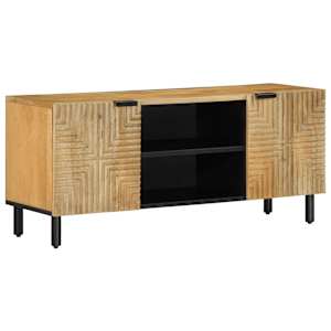 TV skříňka hnědý 105x33x46 cm masivní mangovníkové dřevo - obrázek 4