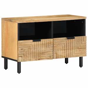 TV skříňka hnědé 70x33x46 cm masivní mangovníkové dřevo - obrázek 1