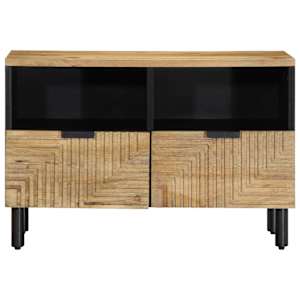 TV skříňka hnědé 70x33x46 cm masivní mangovníkové dřevo - obrázek 2