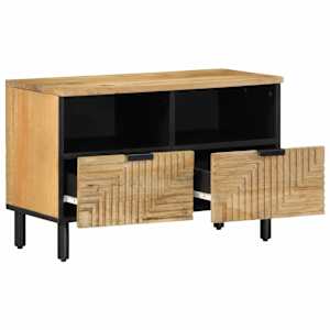 TV skříňka hnědé 70x33x46 cm masivní mangovníkové dřevo - obrázek 3