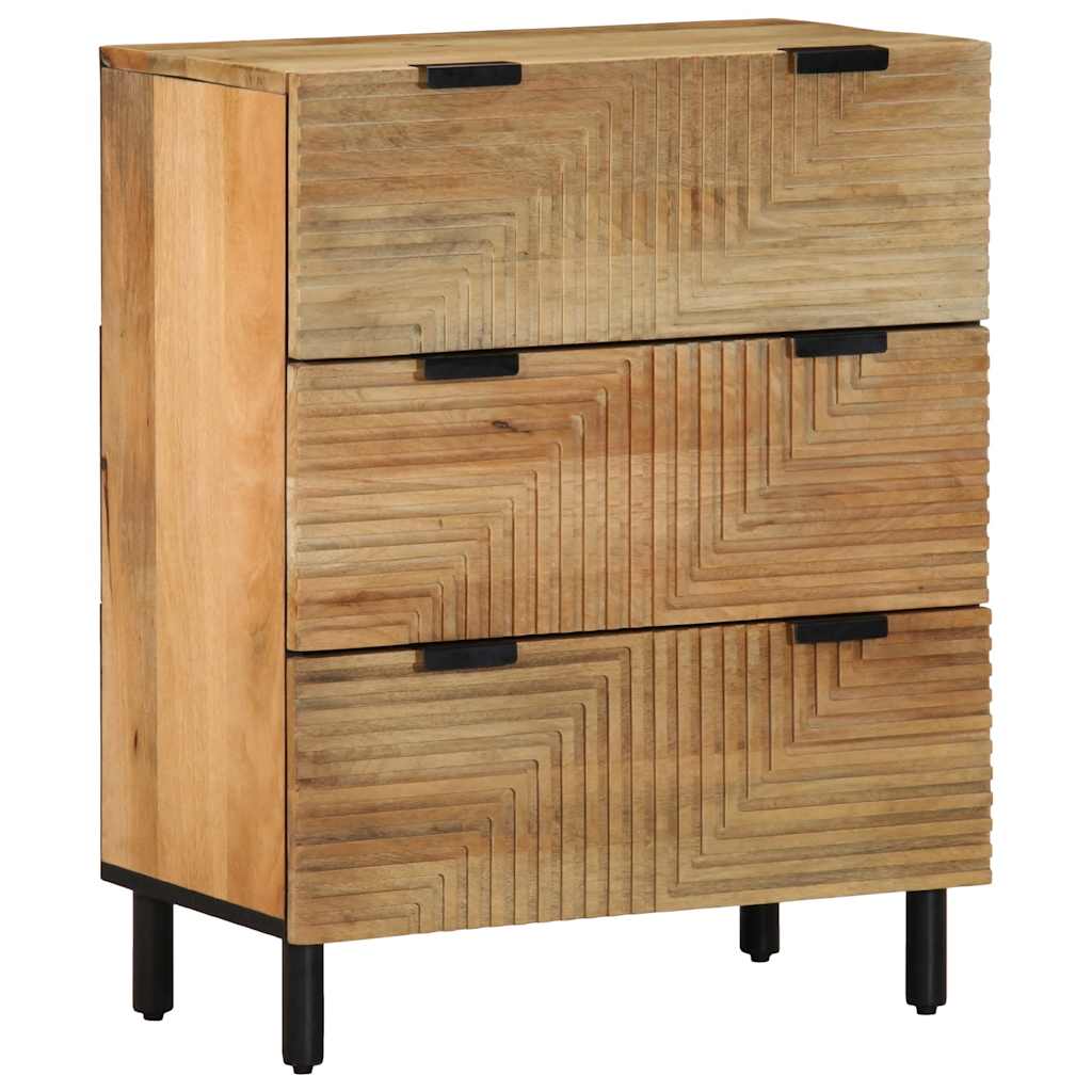 vidaXL Sideboard Braun 60x33x75 cm Massivholz Mango