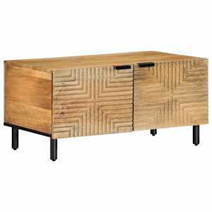 Konferenční stolek hnědý 80x50x40 cm masivní mangovníkové dřevo - obrázek 1