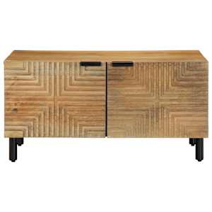 Konferenční stolek hnědý 80x50x40 cm masivní mangovníkové dřevo - obrázek 2