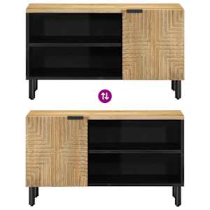TV skříňka hnědá 80x31,5x46 cm masivní mangovníkové dřevo - obrázek 6