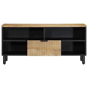 TV skříňka hnědá 100x33x46 cm Masivní dřevo Mango - obrázek 3