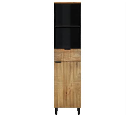 vidaXL Baderomsskap brun 38x33x160 cm heltre mango