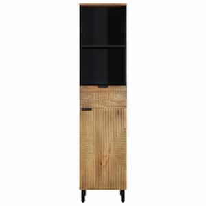 vidaXL Baderomsskap brun 38x33x160 cm heltre mango