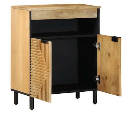 vidaXL Aparador castanho 60x33x75 cm madeira de mangueira maci&ccedil;a