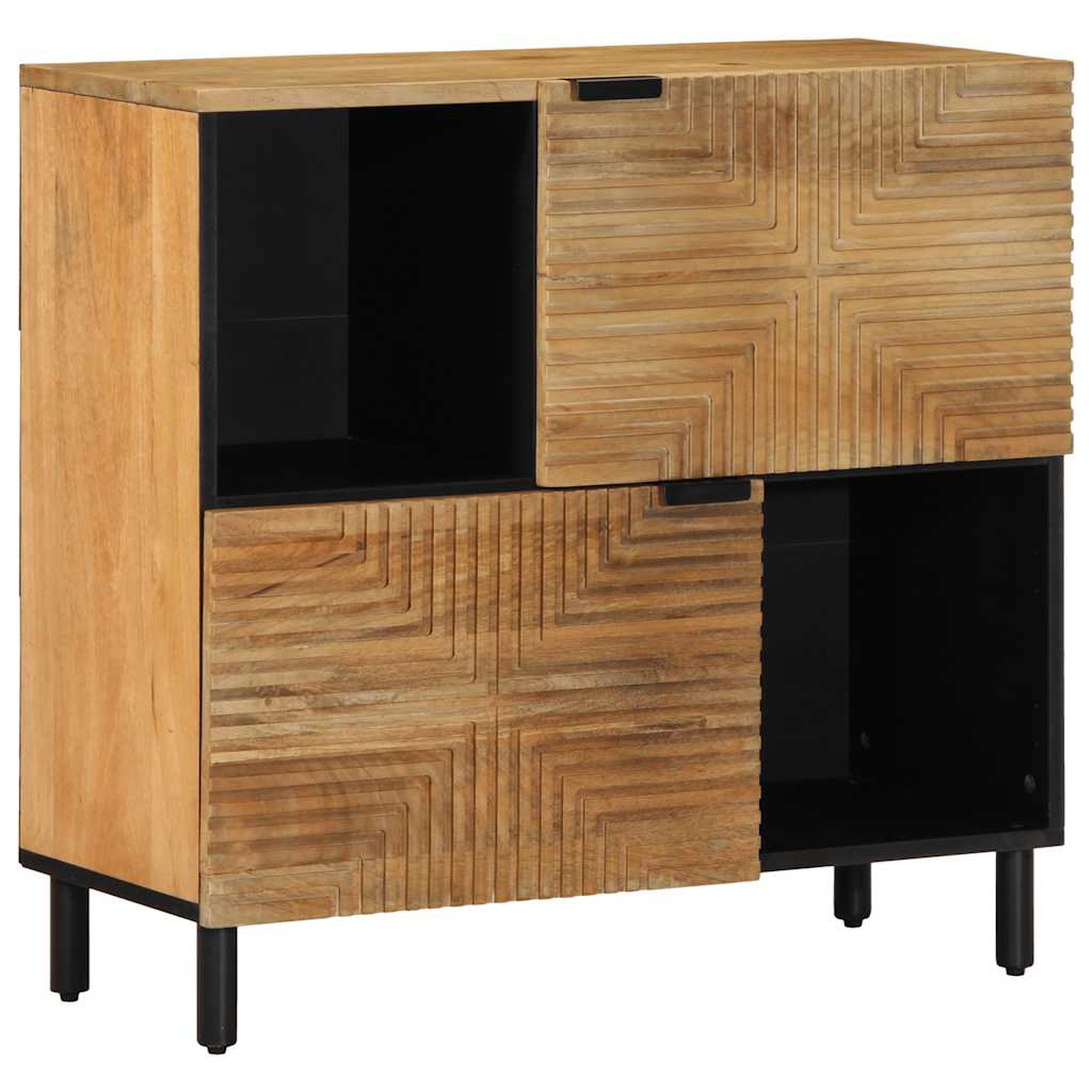 vidaXL Sideboard Braun 80x33x75 cm Massivholz Mango