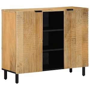 vidaXL Puhvetkapp Pruun 90x33x75 cm T&auml;ispuidust Mango
