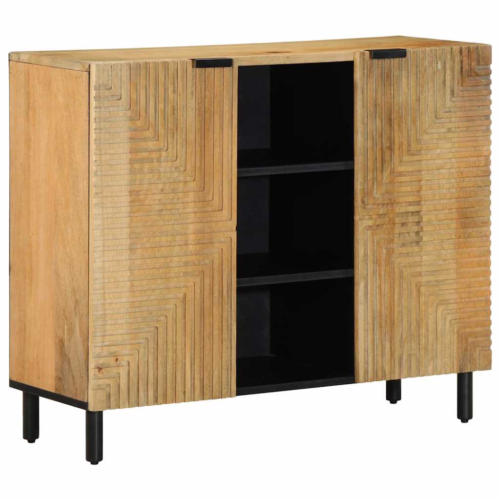 vidaXL Sideboard Braun 90x33x75 cm Massivholz Mango