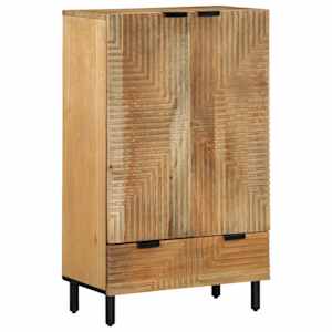 Skříň highboard hnědý 60x33x100 cm masivní mangovníkové dřevo - obrázek 1