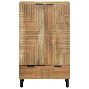 Skříň highboard hnědý 60x33x100 cm masivní mangovníkové dřevo - obrázek 3