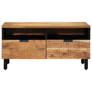 Konferenční stolek Hnědá 80 x 54 x 40 cm Masivní akátové dřevo - obrázek 4