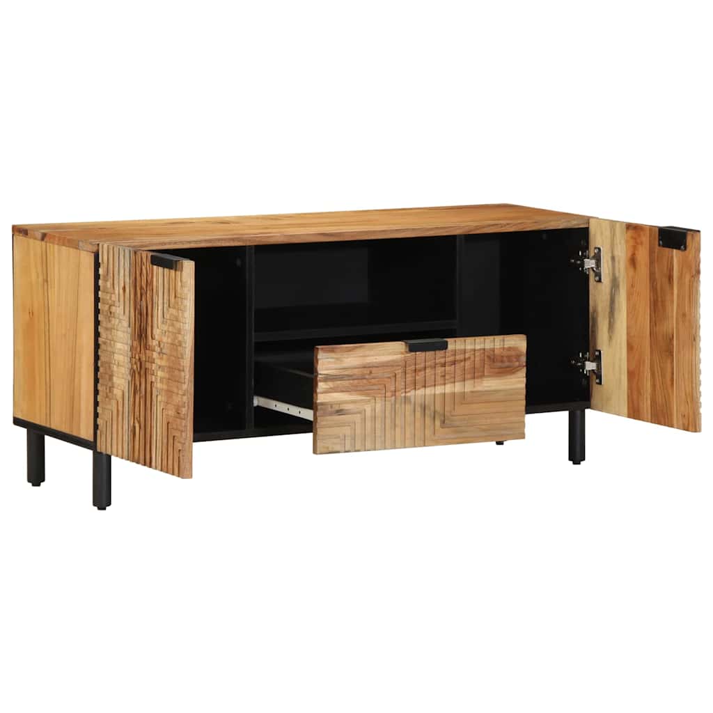 TV Skab 105x33,5x46 cm Massivt Akacietræ