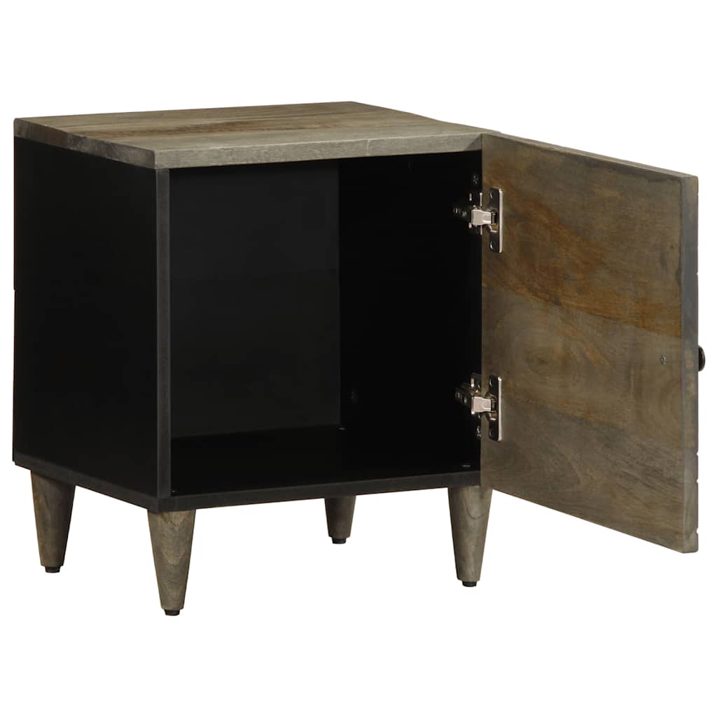 Thumbnail - vidaXL Nachttisch Hellgrau 40x33x46 cm Massivholz Mango