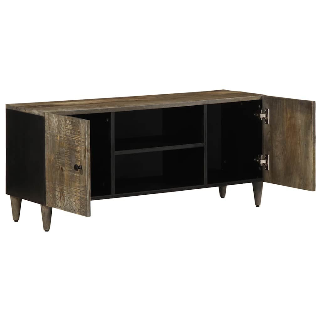Thumbnail - vidaXL TV-Schrank Hellgrau 105x33,5x46 cm Massivholz Mango