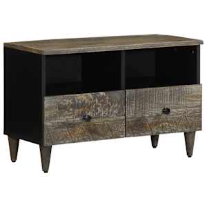 TV skříňka světle šedá 70x33,5x46 cm masivní mangovníkové dřevo - obrázek 1