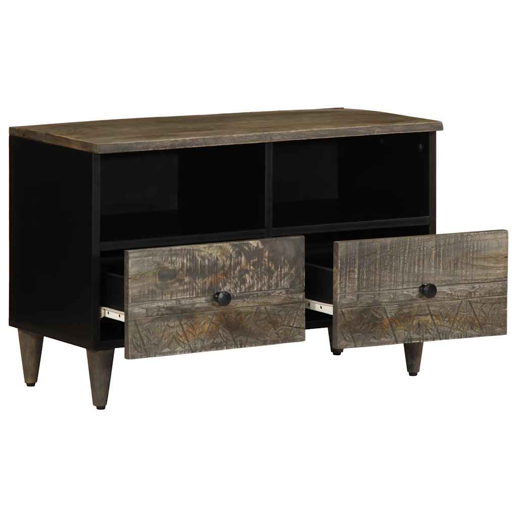 Thumbnail - vidaXL TV-Schrank Hellgrau 70x33,5x46 cm Massivholz Mango