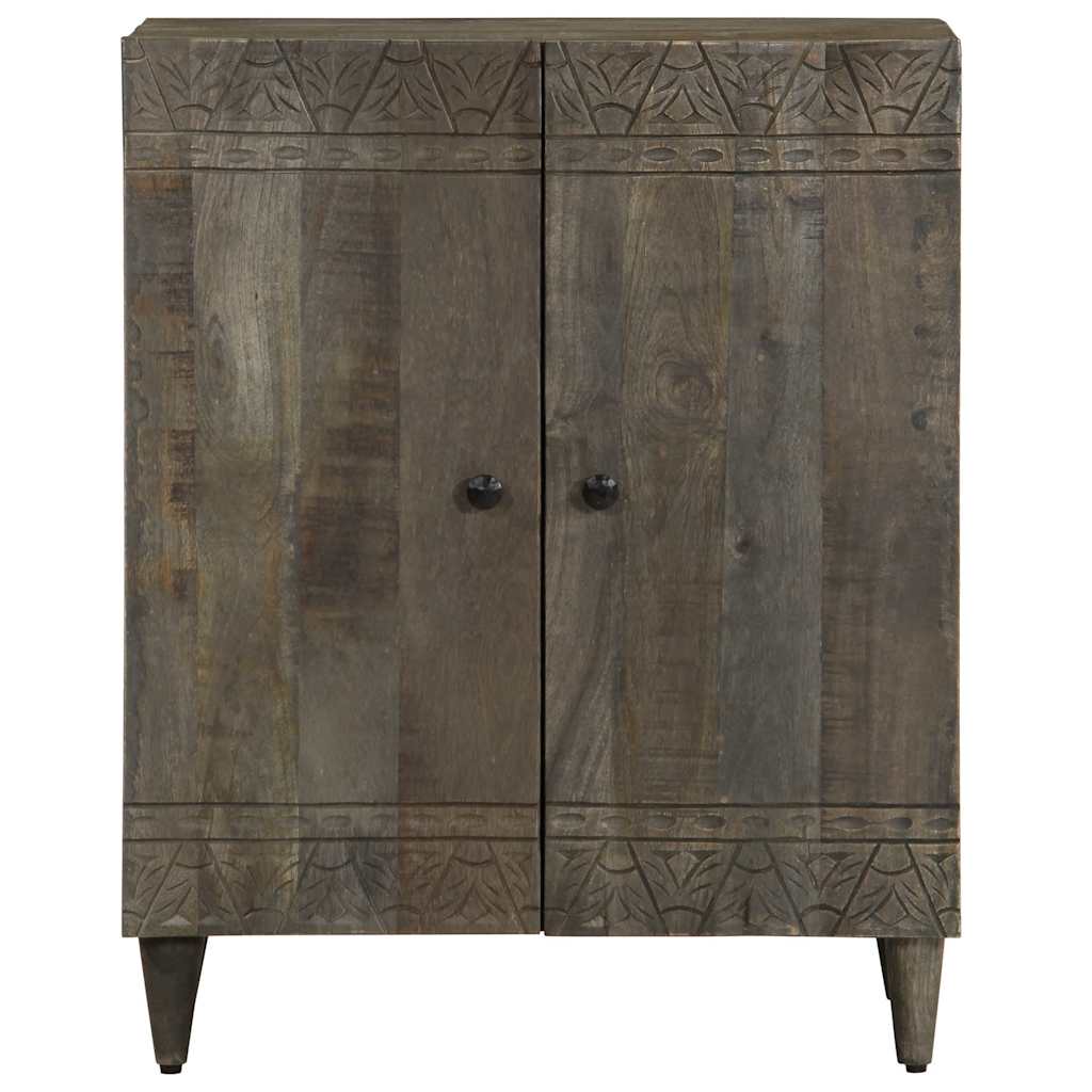 VidaXL Dressoir 60x33, 5x75 Cm Massief Mangohout Lichtgrijs