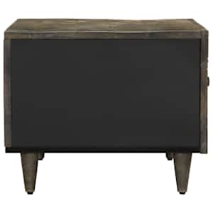 Konferenční stolek světle šedá 80x50x40 cm masivní mangovník - obrázek 4