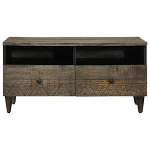 Coffee Table světle šedá 80x54x40 cm masivní mangovníkové dřevo - obrázek 2