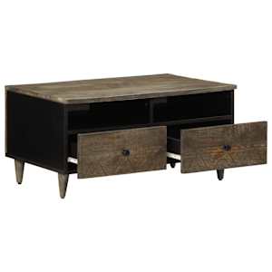Coffee Table světle šedá 80x54x40 cm masivní mangovníkové dřevo - obrázek 3