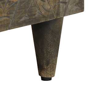 TV Cabinet světle šedá 80x31,5x46 cm masivní mangovníkové dřevo - obrázek 9