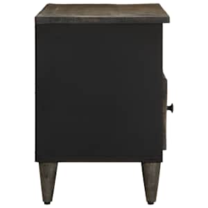 TV skříňka černá 100 x 33 x 46 cm masivní mangovníkové dřevo - obrázek 4