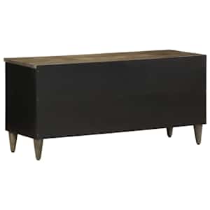 TV skříňka černá 100 x 33 x 46 cm masivní mangovníkové dřevo - obrázek 5