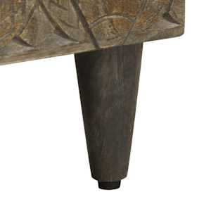 TV skříňka černá 80 x 33 x 46 cm masivní mangovníkové dřevo - obrázek 8