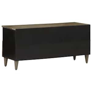 TV skříňka černá 100 x 33 x 46 cm masivní mangovníkové dřevo - obrázek 5